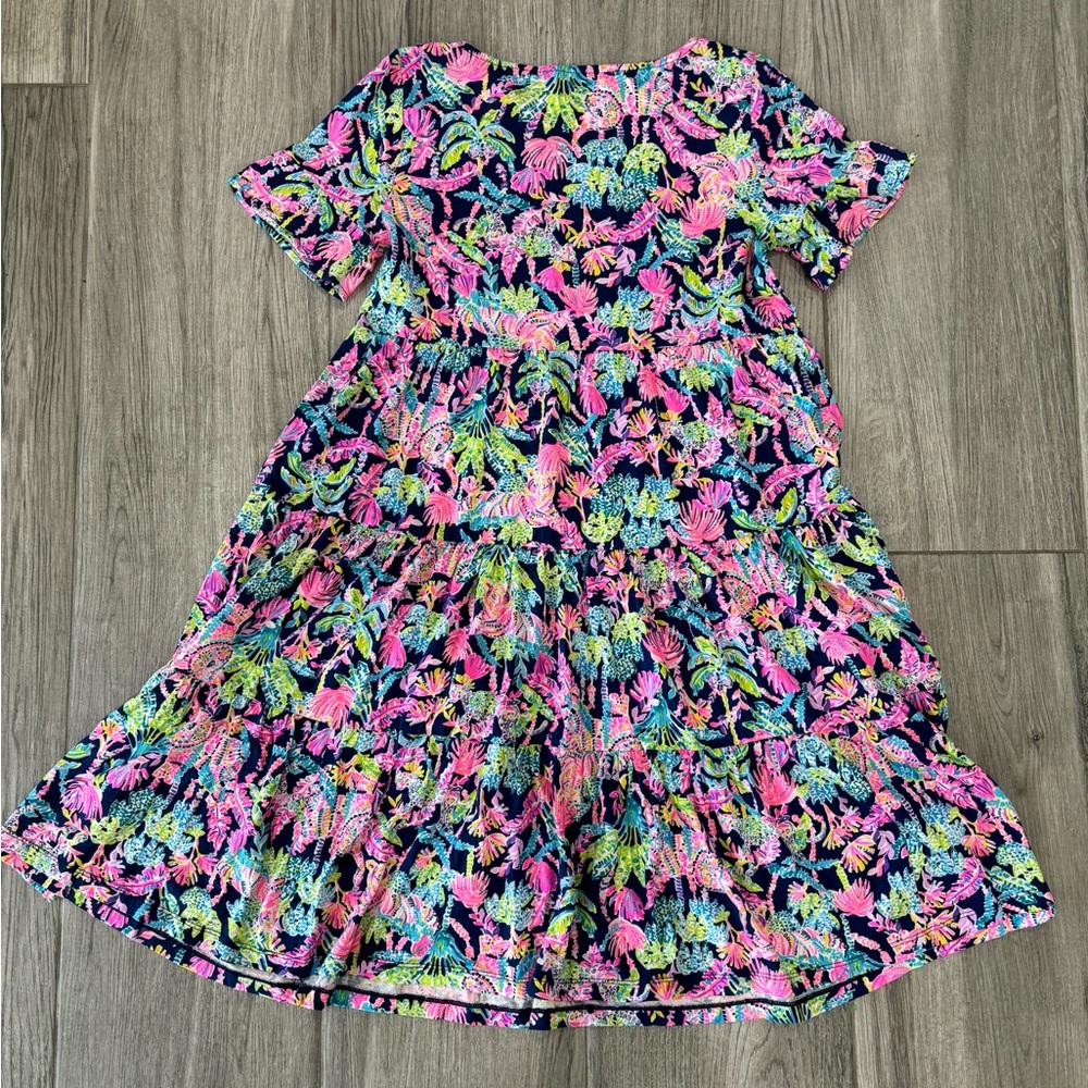 Lilly Pulitzer Jodee Dress in Oyster Bay Navy- Seen and Herd, X Small, NWT - Picture 2 of 5